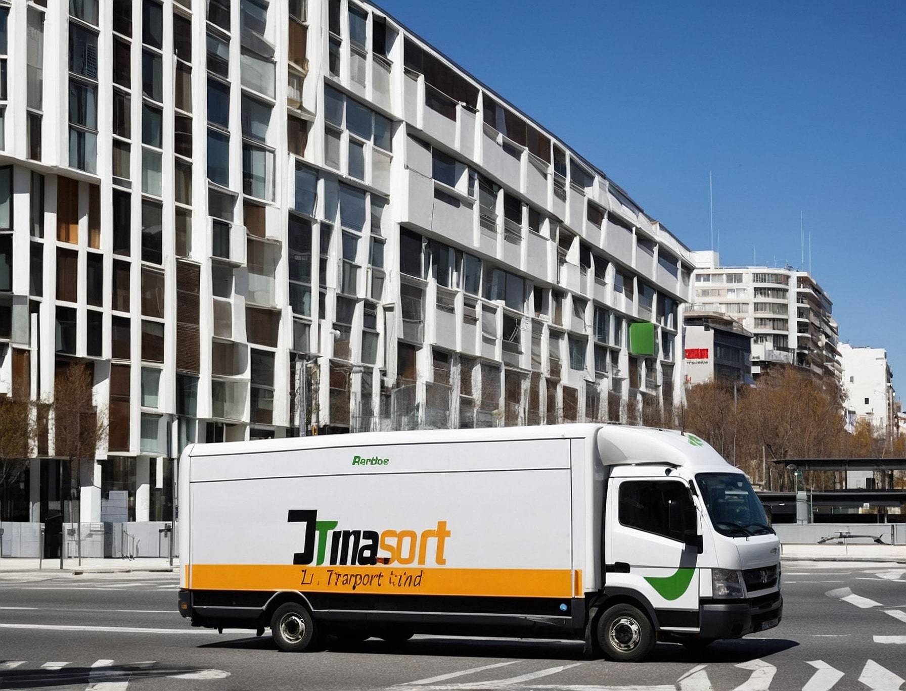 Vehículo de transporte urbano en Madrid.